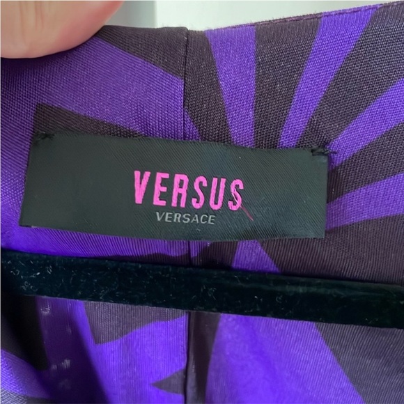 Versace Versus purple cowl neck midi dress, size US M/8 - Picture 5 of 10